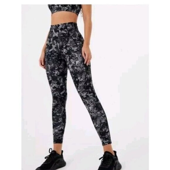 Sweaty Betty Leggings Womens Extra The Power Purple Camo Grey Black Size Medium - Picture 1 of 7